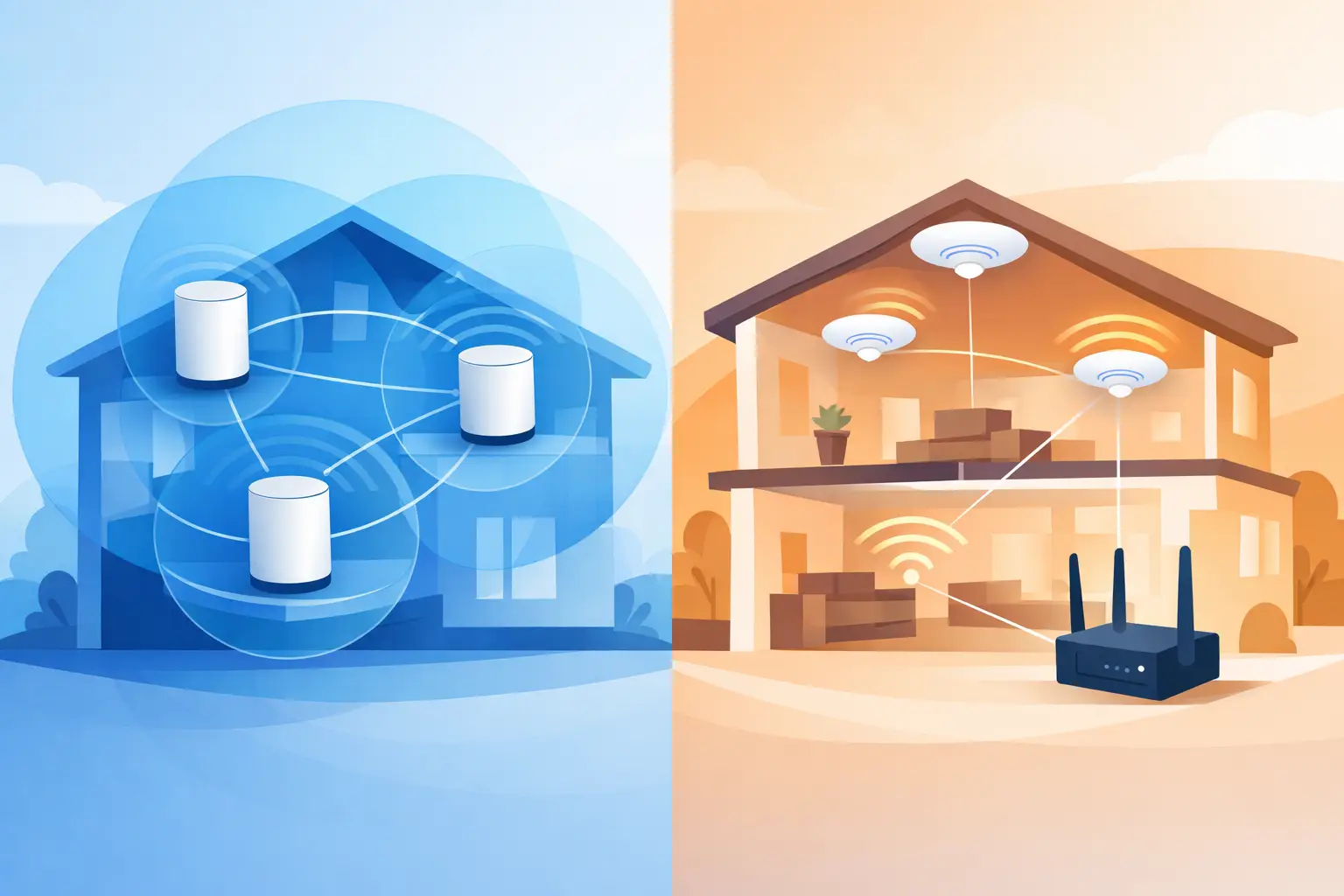 Mesh WiFi vs Access Points for Larger Homes