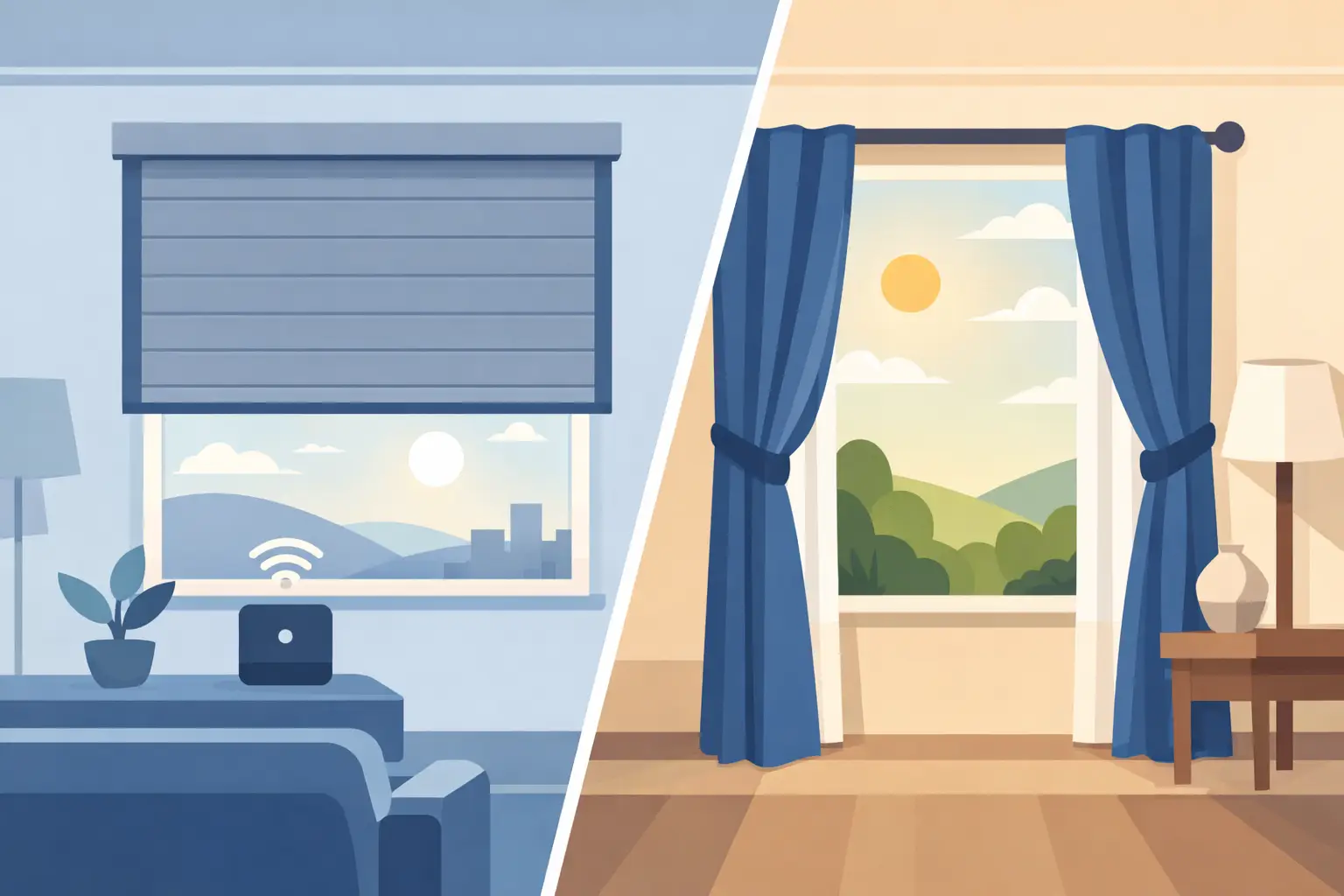 Motorized Shades vs Curtains for Your Home
