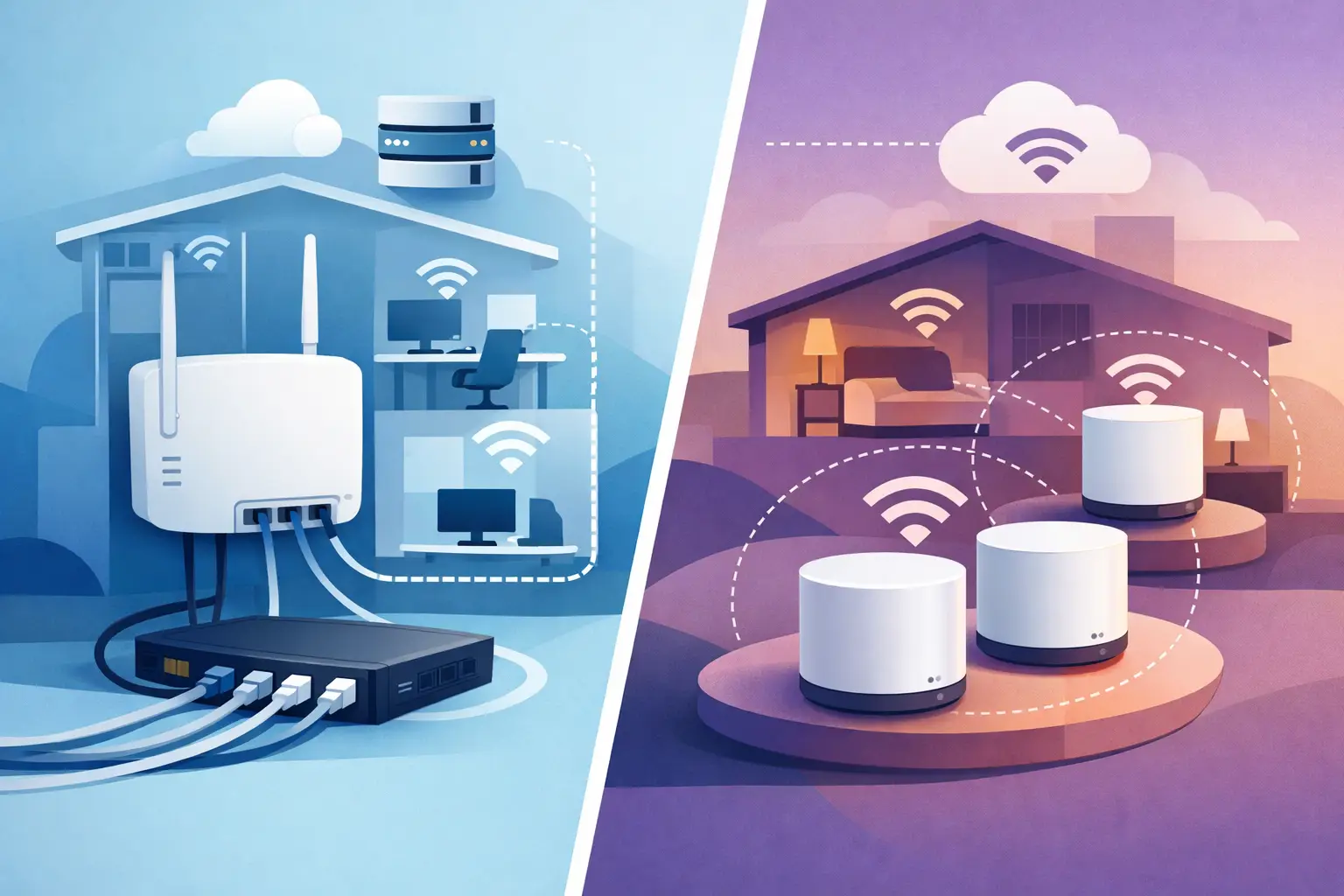 Wired Access Points vs Mesh WiFi Compared