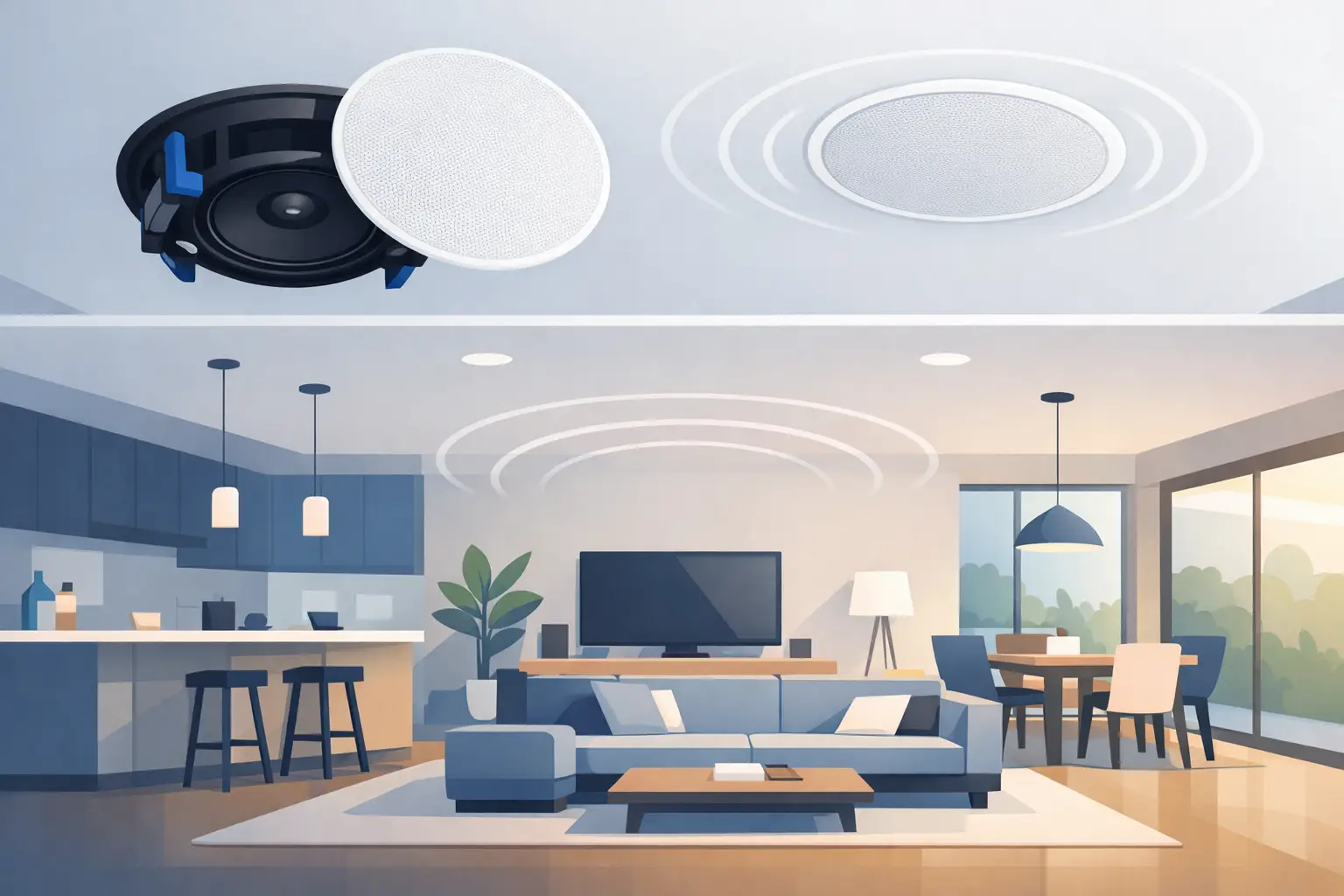 Ceiling Speakers for Open Floorplans That Work