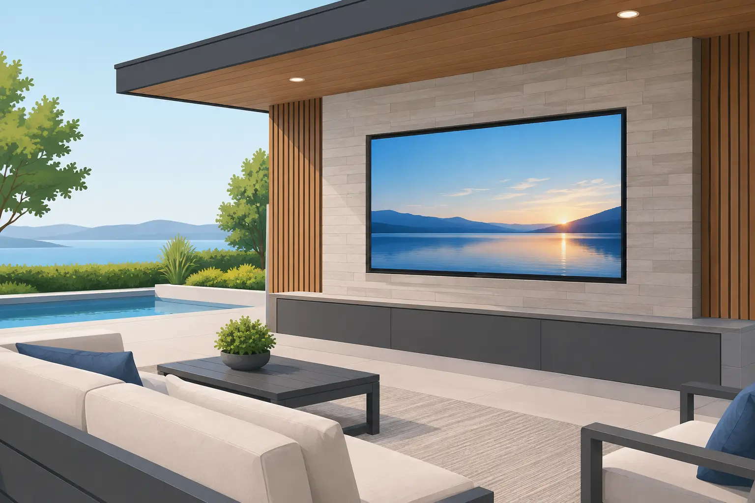 Outdoor TV Installation That Looks Built In